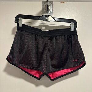 Champion C9 athletic mesh running Pull On Lightweight Booty shorts black pink.